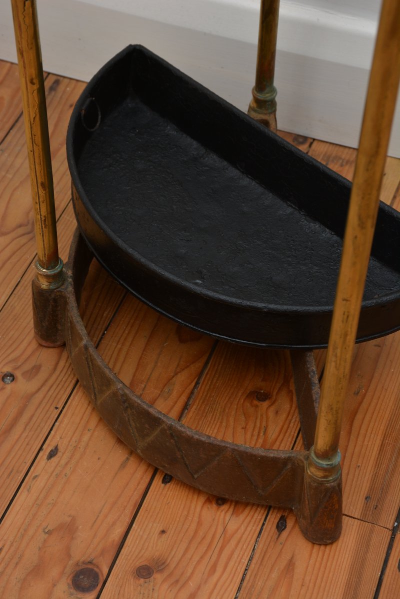 Original Antique Victorian Umbrella Stand in Brass - Image 14
